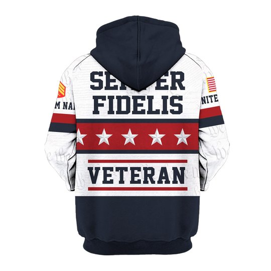 Premium Custom USMC Zip Up Hoodie VPVC609593, Gifts For Marine Veteran, Gifts For Veterans Day.