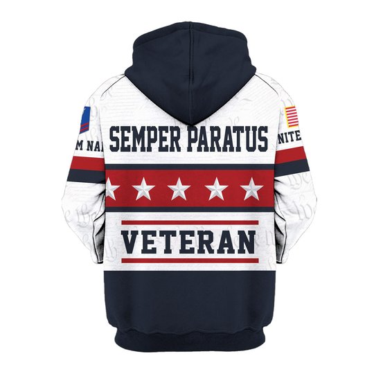 Premium Custom USCG Zip Up Hoodie VPVC609595, Gifts For Coast Guard Veteran, Gifts For Veterans Day.