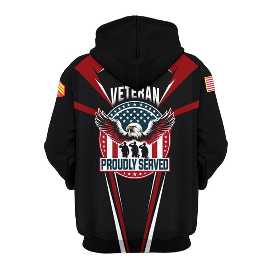 Premium Custom USMC Zip Up Hoodie VPVC609603, Gifts For Marine Veteran, Gifts For Veterans Day.