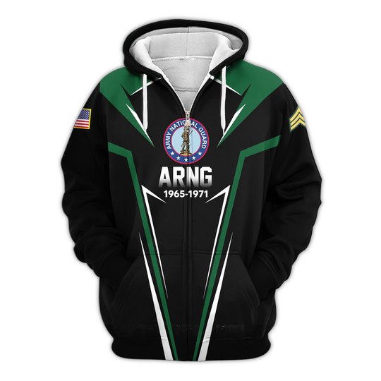 Premium Custom Army National Guard Zip Up Hoodie VPVC609608, Gifts For Army National Guard Veteran, Gifts For Veterans Day.