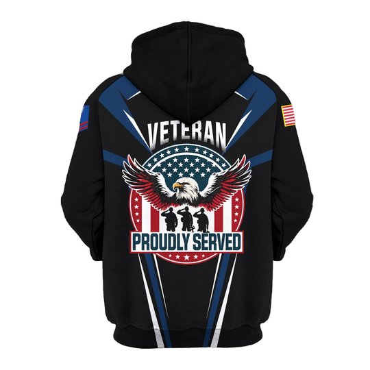 Premium Custom USCG Zip Up Hoodie VPVC609605, Gifts For Coast Guard Veteran, Gifts For Veterans Day.