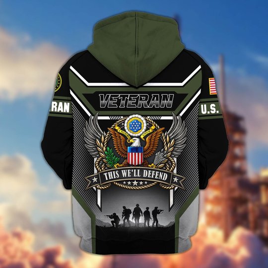 Premium US Veteran Zip Up Hoodie CPHN211011, Gifts For US Veterans, Gifts For Veterans Day.