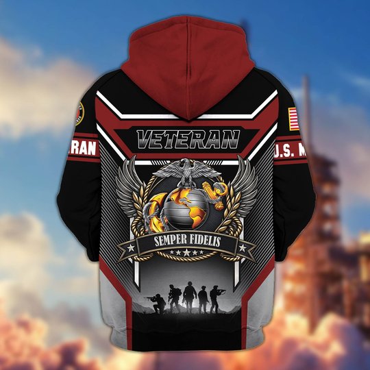 Premium US Veteran Zip Up Hoodie CPHN211011, Gifts For US Veterans, Gifts For Veterans Day.