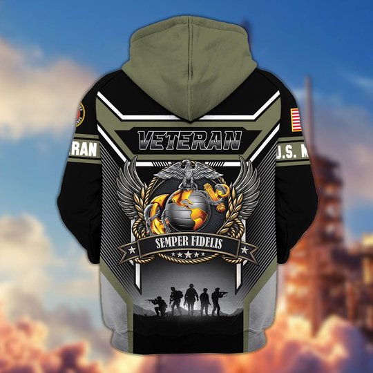 Premium US Veteran Zip Up Hoodie CPHN211011, Gifts For US Veterans, Gifts For Veterans Day.