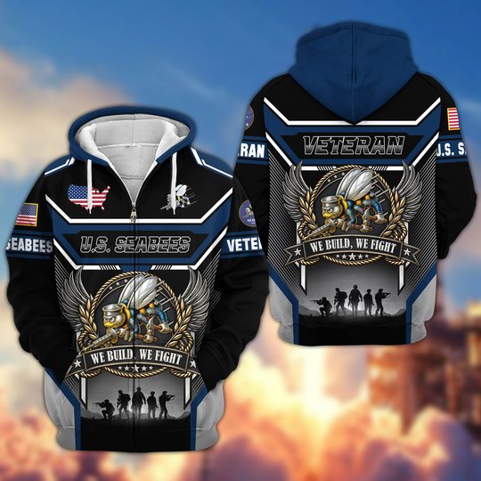 Premium US Veteran Zip Up Hoodie CPHN211011, Gifts For US Veterans, Gifts For Veterans Day.