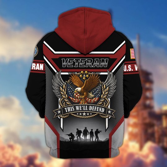 Premium US Veteran Zip Up Hoodie CPHN211011, Gifts For US Veterans, Gifts For Veterans Day.