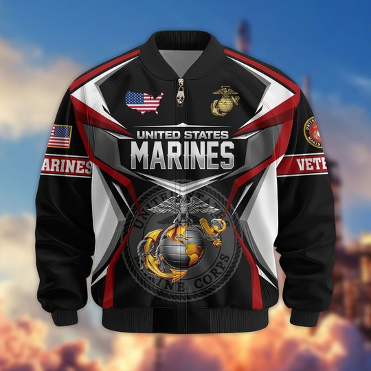 Premium US Veteran Bomber Jacket CPHN221011, Waterproof Windbreaker Coat, US Veteran Gift, Veterans Day Gift.