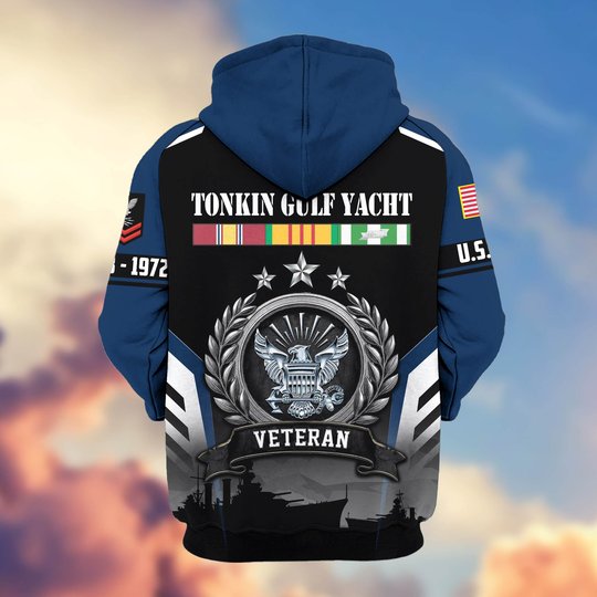 Premium Custom US Navy Zip Up Hoodie DPVC261010