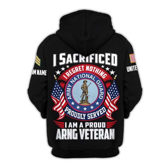 Premium Custom Army National Guard Zip Up Hoodie VPVC609638, Gifts For Army National Guard Veteran, Gifts For Veterans Day.