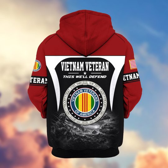 Premium US Veteran Zip Up Hoodie BTTN271022, Gifts For US Veterans, Gifts For Veterans Day.