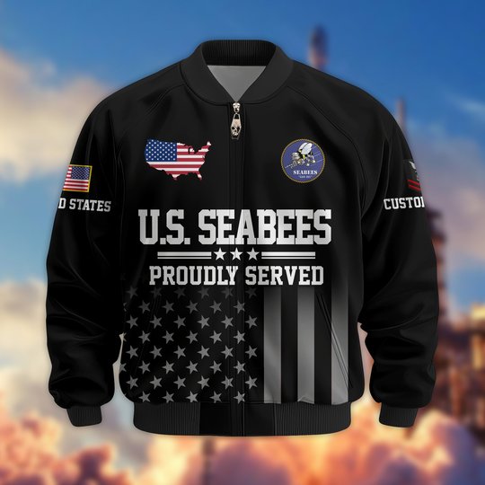 Premium Custom US Veteran Bomber Jacket DPVC281001, Waterproof Windbreaker Coat, US Veteran Gift, Veterans Day Gift.