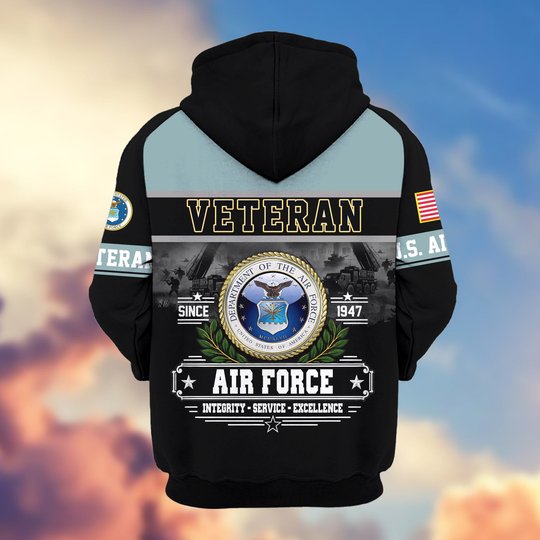 Premium US Veteran Zip Up Hoodie BTTN291021, Gifts For US Veterans, Gifts For Veterans Day.