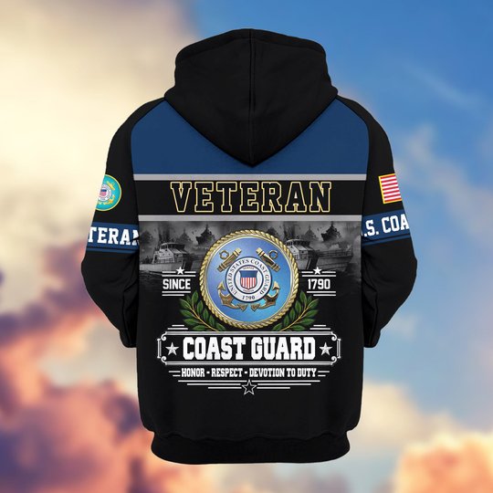 Premium US Veteran Zip Up Hoodie BTTN291021, Gifts For US Veterans, Gifts For Veterans Day.