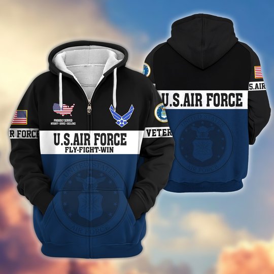 Premium US Veteran Zip Up Hoodie DPVC291001, Gifts For US Veterans, Gifts For Veterans Day.