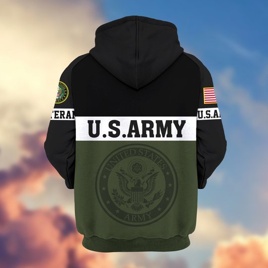 Premium US Veteran Zip Up Hoodie DPVC291001, Gifts For US Veterans, Gifts For Veterans Day.