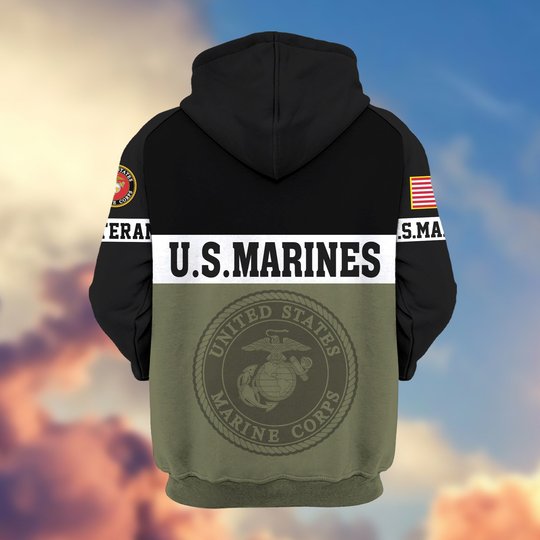 Premium US Veteran Zip Up Hoodie DPVC291001, Gifts For US Veterans, Gifts For Veterans Day.