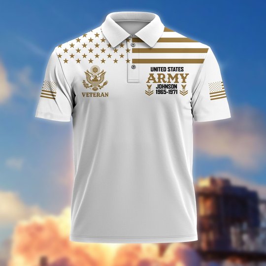 Premium Custom US Veteran Polo Shirt DPVC311010