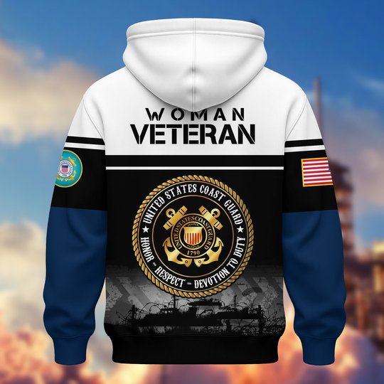 Premium US Woman Veteran Zip Up Hoodie DPVC301001, Gifts For US Woman Veterans, Gifts For Veterans Day.