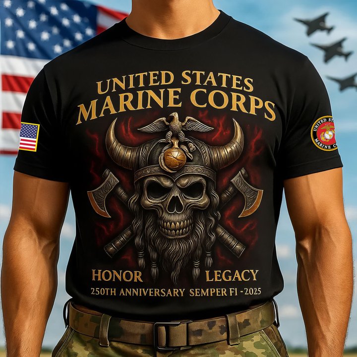 Premium USMC T-Shirt VPVC930161, 250th Anniversary Marine Corps Shirt, Gifts For Marine Veteran, Gifts On Father's Day, Veterans Day.