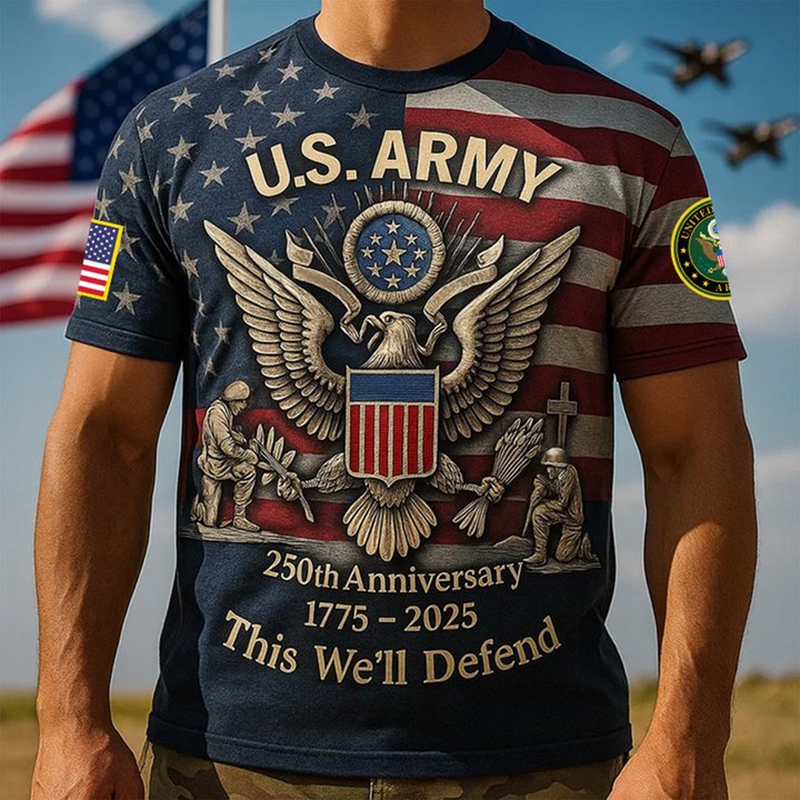 Premium 250th Anniversary Of The Army T-Shirt VPVC930177, Gifts For Army Veteran, Gifts On Father's Day, Veterans Day.