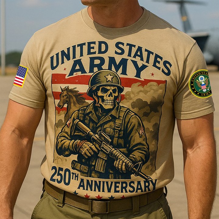 Premium 250th Anniversary Of The Army T-Shirt VPVC930184, Gifts For Army Veteran, Gifts On Father's Day, Veterans Day.