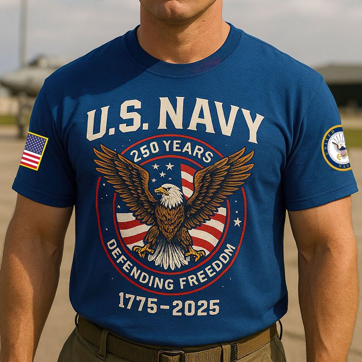 Premium US Navy T-Shirt VPVC930212, 250th Anniversary Navy Shirt, Gifts For Navy Veteran, Gifts On Father's Day, Veterans Day.