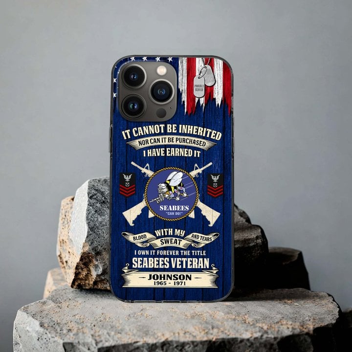 Premium Custom US Seabees Phone Case VPVC507679, Gifts For Seabees Veteran, Best Gifts On Father's Day, Veterans Day.