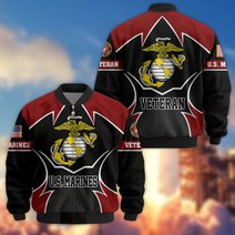 Premium US Veterans Bomber Jacket BPHN270811, Gifts For US Veterans, Gifts On Father's Day, Veterans Day.