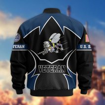 Premium US Veterans Bomber Jacket BPHN270811, Gifts For US Veterans, Gifts On Father's Day, Veterans Day.