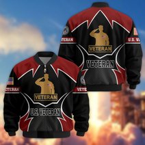 Premium US Veterans Bomber Jacket BPHN270811, Gifts For US Veterans, Gifts On Father's Day, Veterans Day.