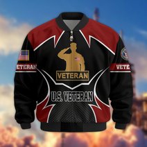 Premium US Veterans Bomber Jacket BPHN270811, Gifts For US Veterans, Gifts On Father's Day, Veterans Day.