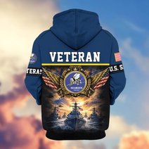Premium US Veteran Zip Up Hoodie BTTN151021, Gifts For US Veterans, Gifts For Veterans Day.
