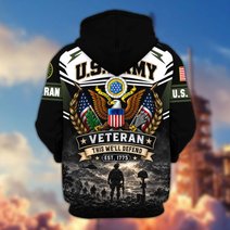 Premium US Veteran Zip Up Hoodie CPHN151011, Gifts For US Veterans, Gifts For Veterans Day.