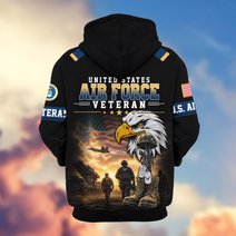Premium US Veteran Zip Up Hoodie BTTN191022, Gifts For US Veterans, Gifts For Veterans Day.