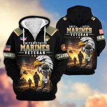 Premium US Veteran Zip Up Hoodie BTTN191022, Gifts For US Veterans, Gifts For Veterans Day.
