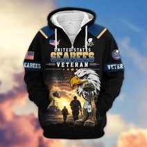 Premium US Veteran Zip Up Hoodie BTTN191022, Gifts For US Veterans, Gifts For Veterans Day.