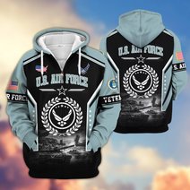 Premium US Veteran Zip Up Hoodie BTTN201021, Gifts For US Veterans, Gifts For Veterans Day.