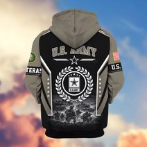Premium US Veteran Zip Up Hoodie BTTN201021, Gifts For US Veterans, Gifts For Veterans Day.