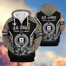 Premium US Veteran Zip Up Hoodie BTTN201021, Gifts For US Veterans, Gifts For Veterans Day.