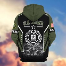 Premium US Veteran Zip Up Hoodie BTTN201021, Gifts For US Veterans, Gifts For Veterans Day.