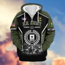Premium US Veteran Zip Up Hoodie BTTN201021, Gifts For US Veterans, Gifts For Veterans Day.