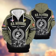 Premium US Veteran Zip Up Hoodie BTTN201021, Gifts For US Veterans, Gifts For Veterans Day.
