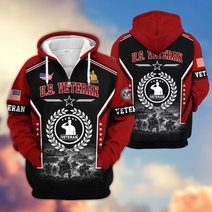 Premium US Veteran Zip Up Hoodie BTTN201021, Gifts For US Veterans, Gifts For Veterans Day.