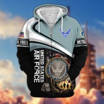 Premium US Veteran Zip Up Hoodie CPHN161011, Gifts For US Veterans, Gifts For Veterans Day.
