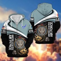 Premium US Veteran Zip Up Hoodie CPHN161011, Gifts For US Veterans, Gifts For Veterans Day.