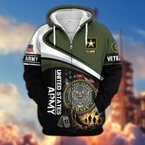 Premium US Veteran Zip Up Hoodie CPHN161011, Gifts For US Veterans, Gifts For Veterans Day.