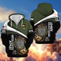 Premium US Veteran Zip Up Hoodie CPHN161011, Gifts For US Veterans, Gifts For Veterans Day.