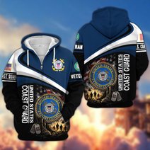 Premium US Veteran Zip Up Hoodie CPHN161011, Gifts For US Veterans, Gifts For Veterans Day.