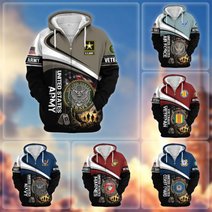 Premium US Veteran Zip Up Hoodie CPHN161011, Gifts For US Veterans, Gifts For Veterans Day.