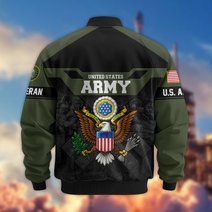 Premium US Veteran Bomber Jacket DPVC211001, Waterproof Windbreaker Coat, US Veteran Gift, Veterans Day Gift.